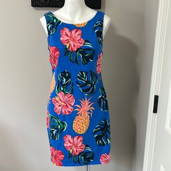 Tommy Bahama Tropical Piña Cool-Ada Floral Pineapple Colorful Mini Dress Small - Picture 1 of 8